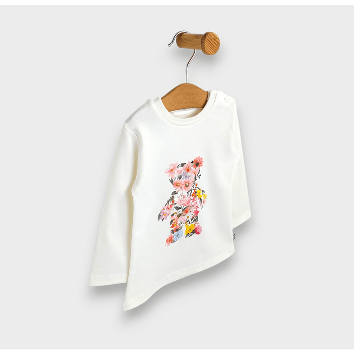 Rainy Бебешка блуза с дълъг ръкав Цветно мече 62-92 см. екрю