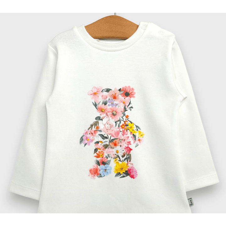 Rainy Бебешка блуза с дълъг ръкав Цветно мече 62-92 см. екрю