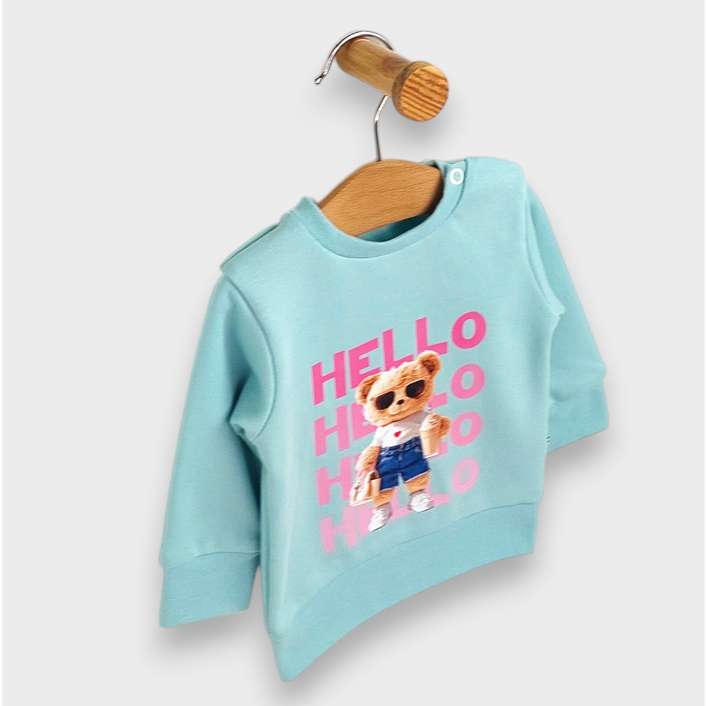 Rainy Бебешка блуза с дълъг ръкав Hello Hello 62-92 см. аква