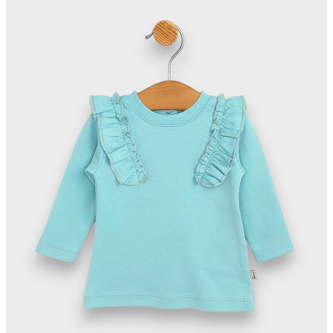 Rainy Бебешка блуза с дълъг ръкав и харбали 62-92 см. аква