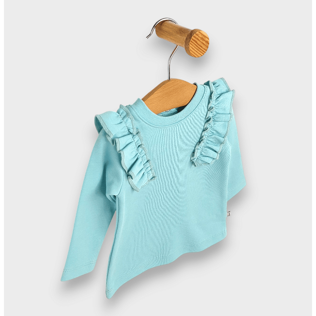 Rainy Бебешка блуза с дълъг ръкав и харбали 62-92 см. аква