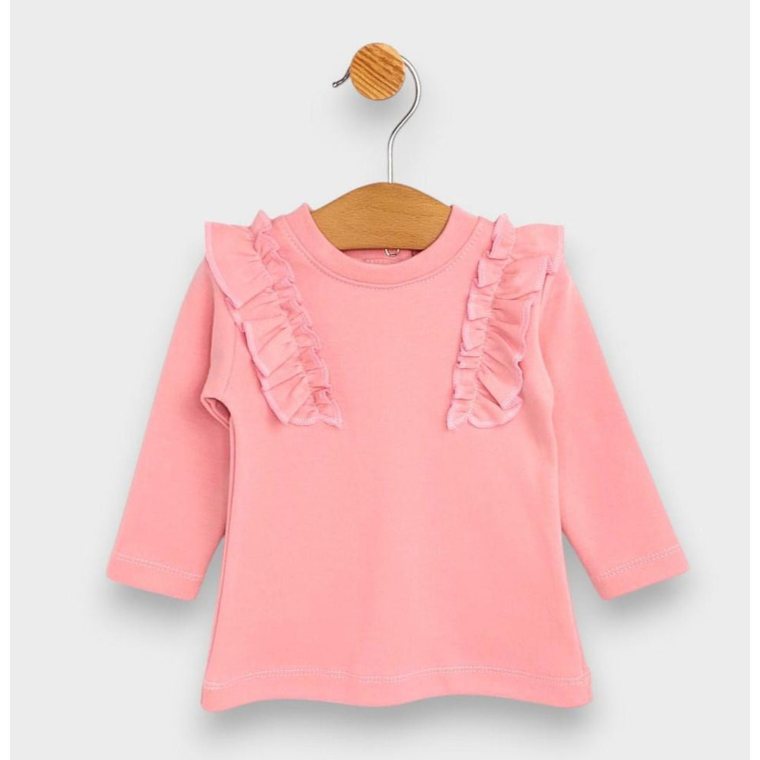 Rainy Бебешка блуза с дълъг ръкав и харбали 62-92 см. пудра