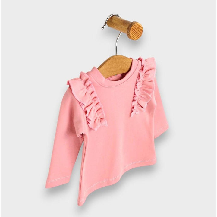 Rainy Бебешка блуза с дълъг ръкав и харбали 62-92 см. пудра