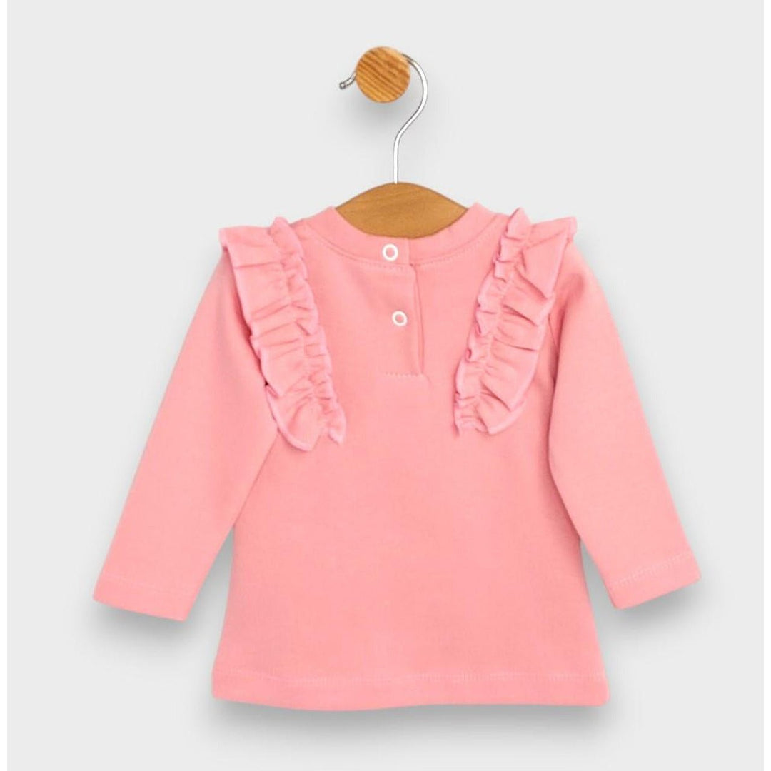 Rainy Бебешка блуза с дълъг ръкав и харбали 62-92 см. пудра