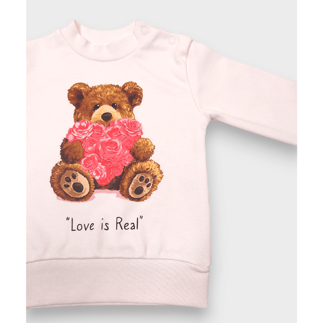 Rainy Бебешка блуза с дълъг ръкав Love is real 62-92 см. розов