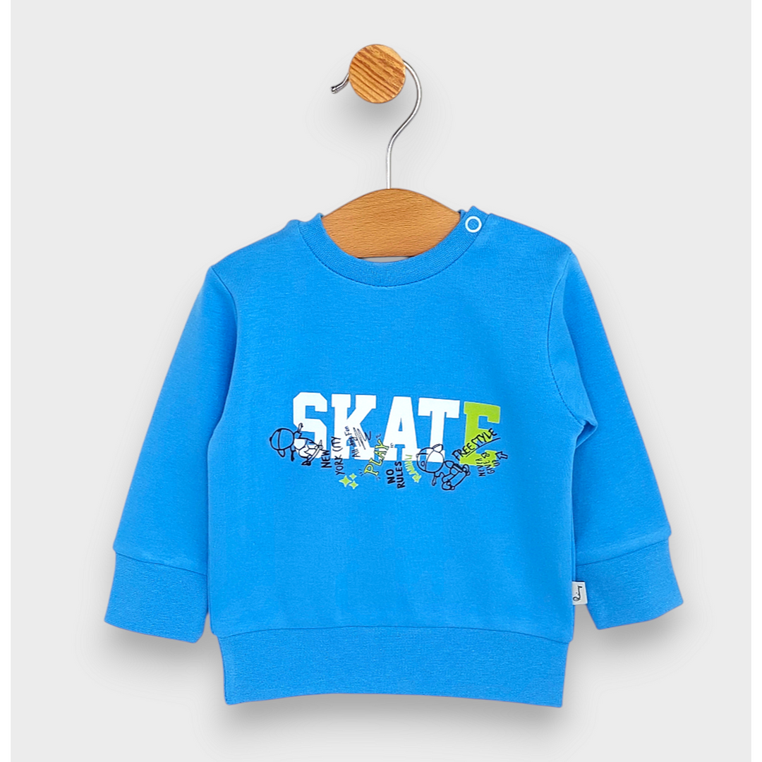 Rainy Бебешка блуза с дълъг ръкав Skate 62-92 см. небе