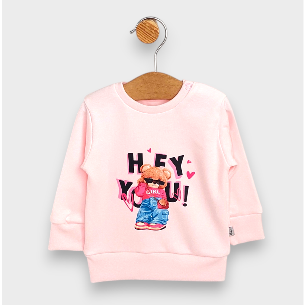 Rainy Бебешка блуза с дълъг ръкав Hey you 62-92 см. розов