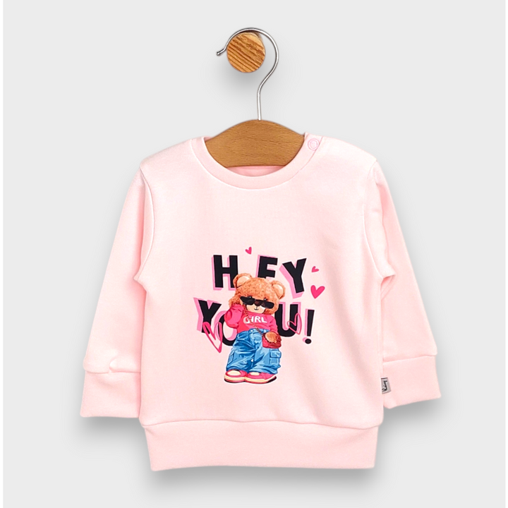 Rainy Бебешка блуза с дълъг ръкав Hey you 62-92 см. розов