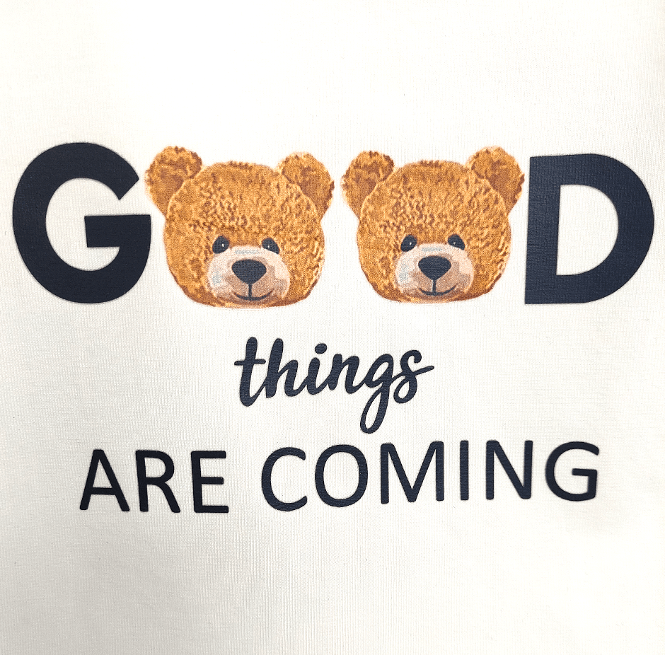 Rainy Бебешка блуза с къс ръкав Good Bear 62-86 см. екрю