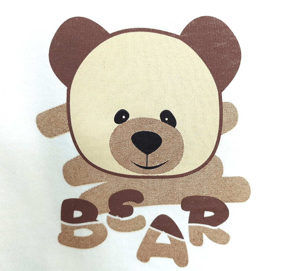 Rainy Бебешка блуза с къс ръкав Bear 62-86 см. екрю