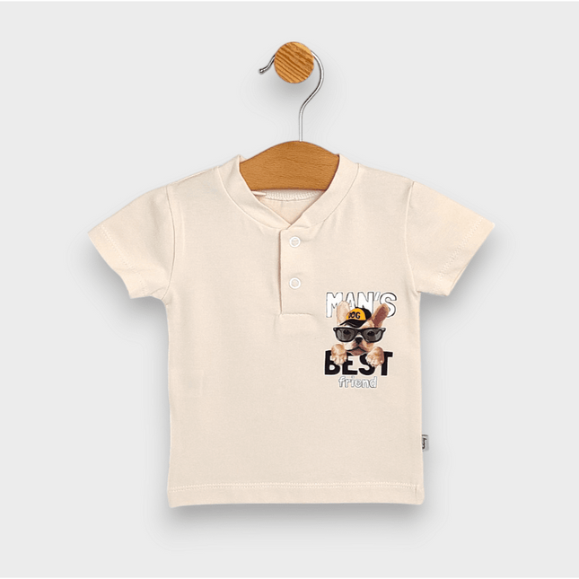 Rainy Бебешка блуза с къс ръкав Best friend 62-92 см. екрю