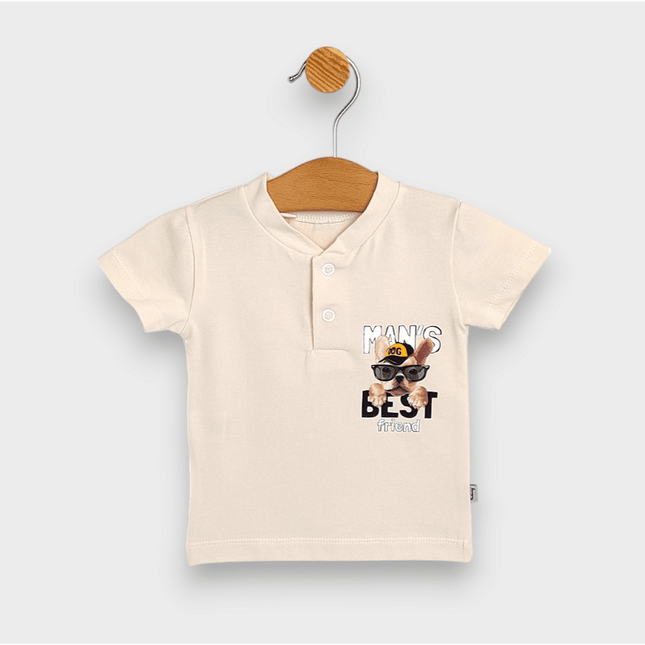 Rainy Бебешка блуза с къс ръкав Best friend 62-92 см. екрю