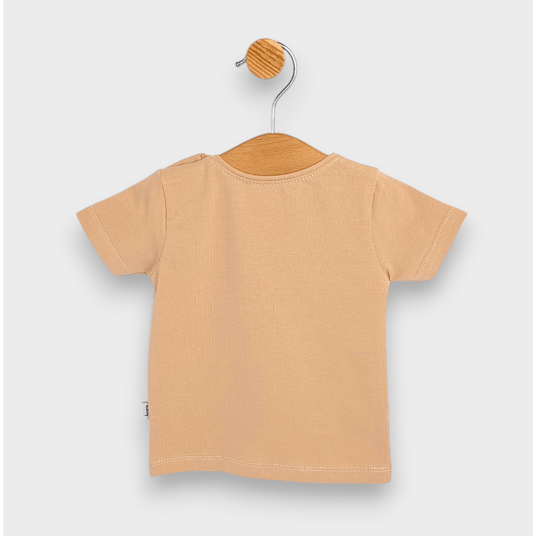 Rainy Бебешка блуза с къс ръкав Cool tiger 62-92 см. мока