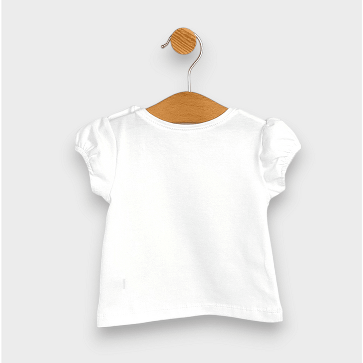 Rainy Бебешка блуза с къс ръкав Girl's time 62-92 см. бял