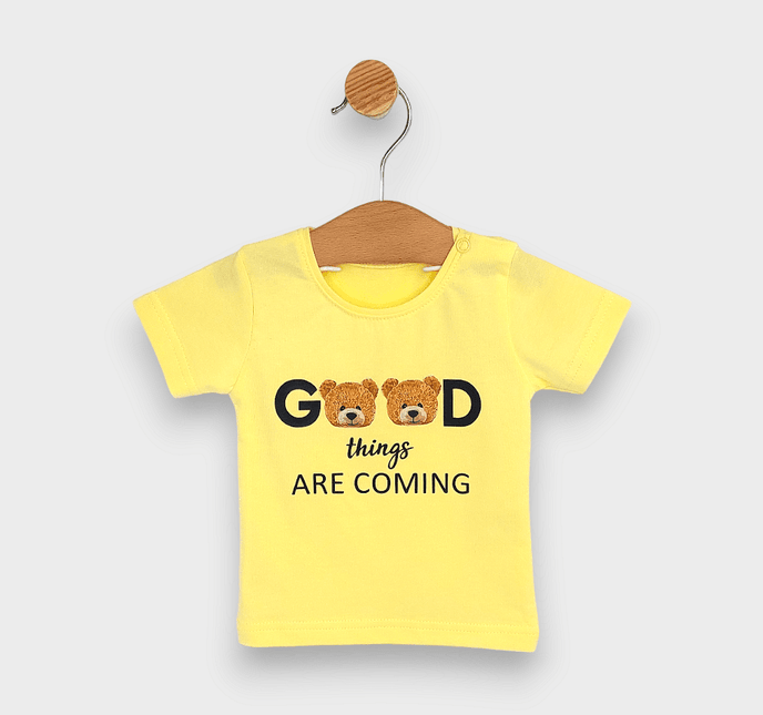 Rainy Бебешка блуза с къс ръкав Good Bear 62-86 см. жълт
