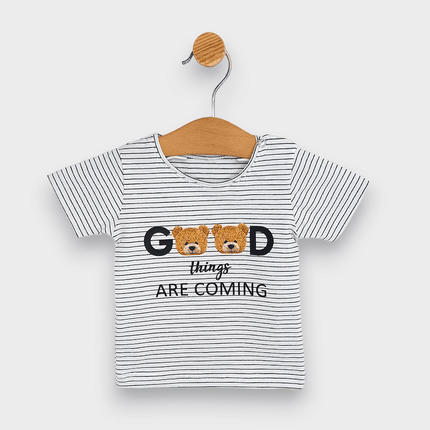Rainy Бебешка блуза с къс ръкав Good Bear 62-86 см. райе