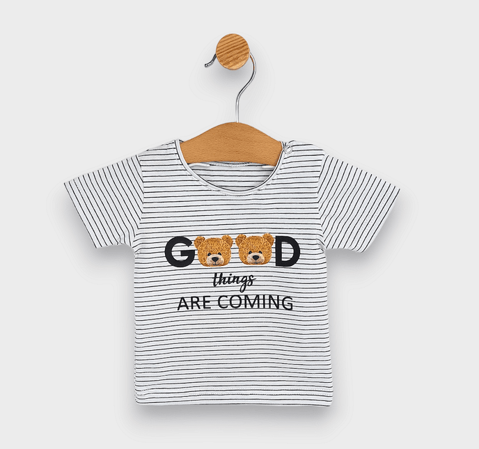 Rainy Бебешка блуза с къс ръкав Good Bear 62-86 см. райе