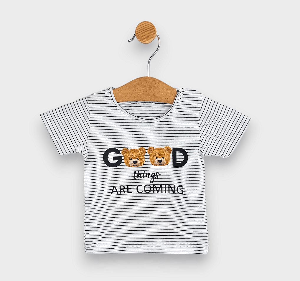 Rainy Бебешка блуза с къс ръкав Good Bear 62-86 см. райе