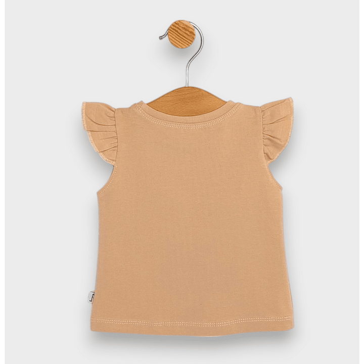 Rainy Бебешка блуза с къс ръкав Панделка 62-92 см. мока