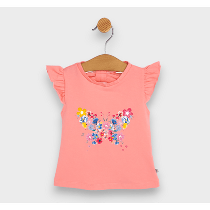 Rainy Бебешка блуза с къс ръкав Пеперуда 62-92 см. праскова