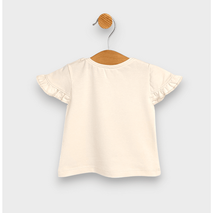 Rainy Бебешка блуза с къс ръкав Сърце с цветя 62-92 см. екрю