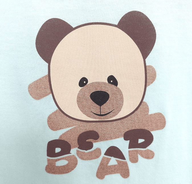 Rainy Бебешка блуза с къс ръкав Bear 62-86 см. резеда