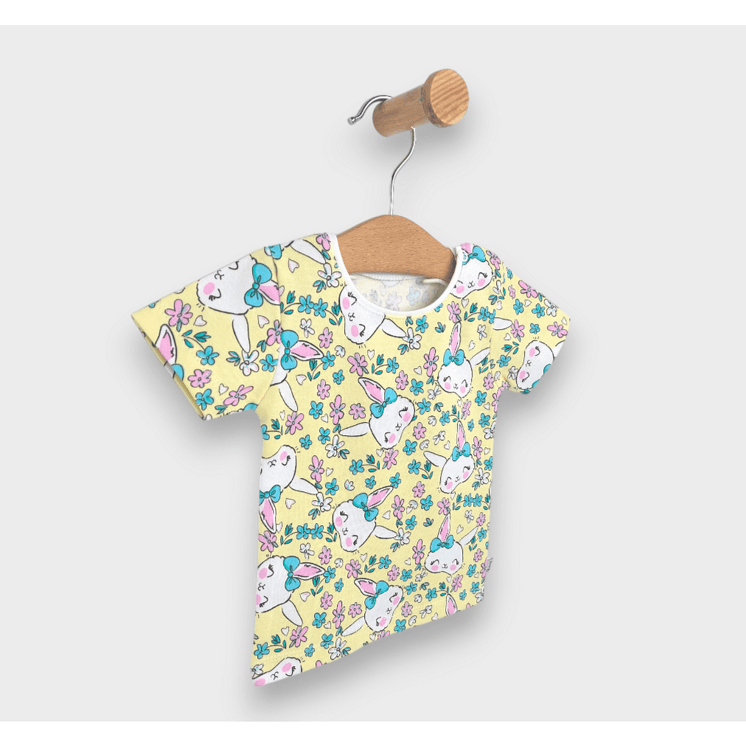 Rainy Бебешка блуза с къс ръкав Зайче с панделка 62-92 см.