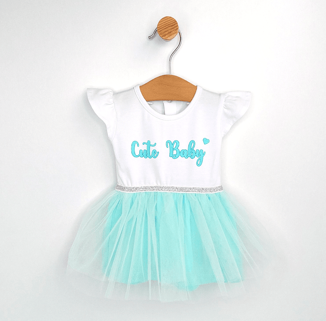 Rainy Бебешка боди-рокля с диадема 56-80 см. Cute Baby резеда