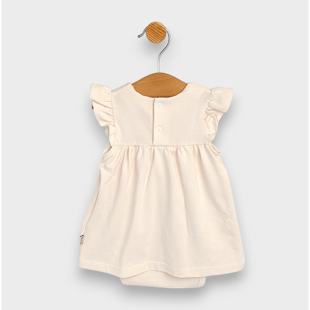 Rainy Бебешка боди-рокля Цветя 56-80 см. екрю