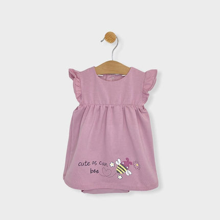 Rainy Бебешка боди-рокля Пчеличка 56-68 см. розов