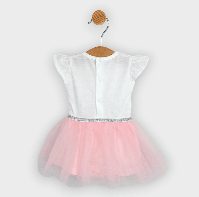 Rainy Бебешка боди-рокля с диадема 56-80 см. Cute Baby розова