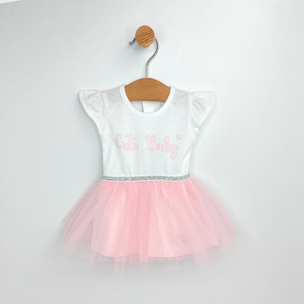 Rainy Бебешка боди-рокля с диадема 56-80 см. Cute Baby розова