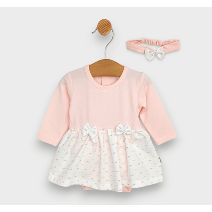 Rainy Бебешка боди-рокля с диадема 56-80 см. Панделка дълъг ръкав