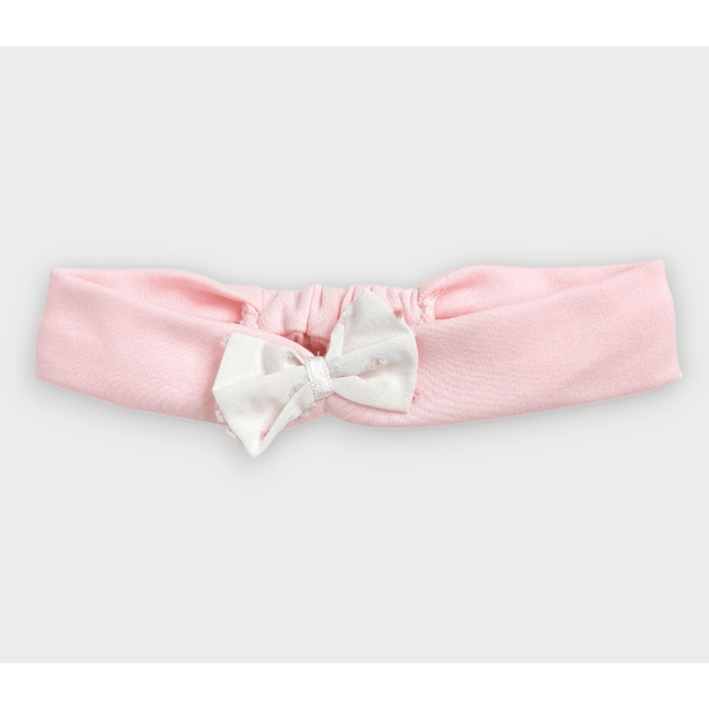 Rainy Бебешка боди-рокля с диадема 56-74 см. Панделка дълъг ръкав розов