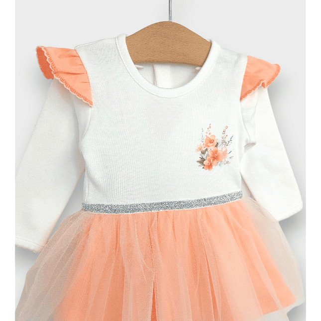 Rainy Бебешка боди-рокля с диадема 56-80 см. Цветно зайче