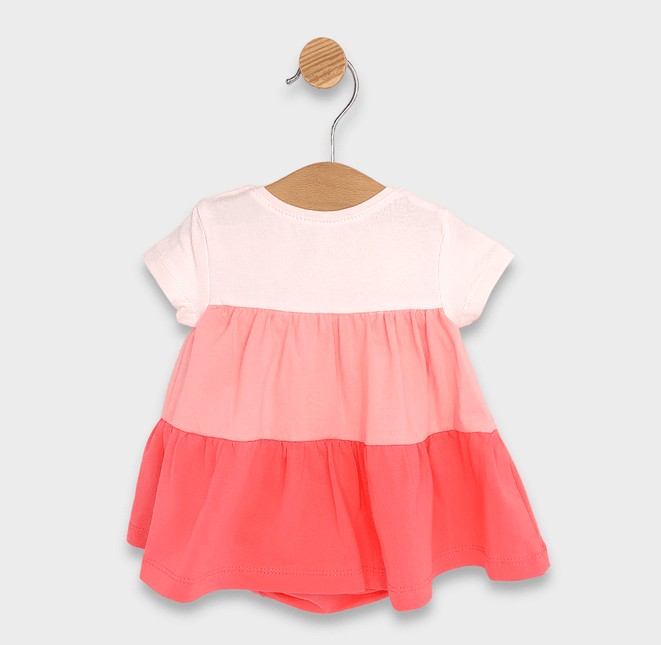 Rainy Бебешка боди-рокля с харбали 56-74 см. тъмно розова