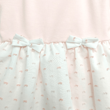 Rainy Бебешка боди-рокля с диадема 56-80 см. Панделка къс ръкав