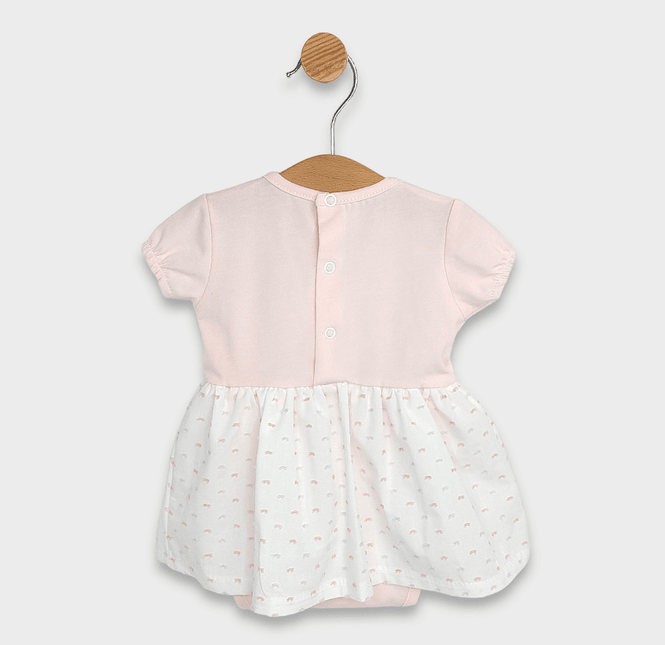 Rainy Бебешка боди-рокля с диадема 56-80 см. Панделка къс ръкав