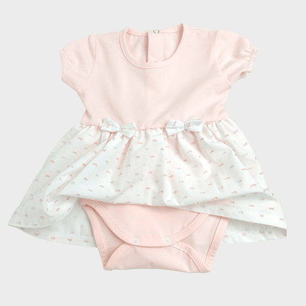 Rainy Бебешка боди-рокля с диадема 56-80 см. Панделка къс ръкав