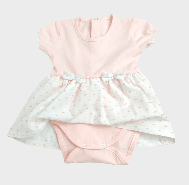 Rainy Бебешка боди-рокля с диадема 56-80 см. Панделка къс ръкав