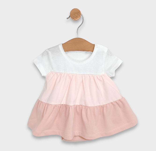 Rainy Бебешка боди-рокля с харбали 56-74 см. розова