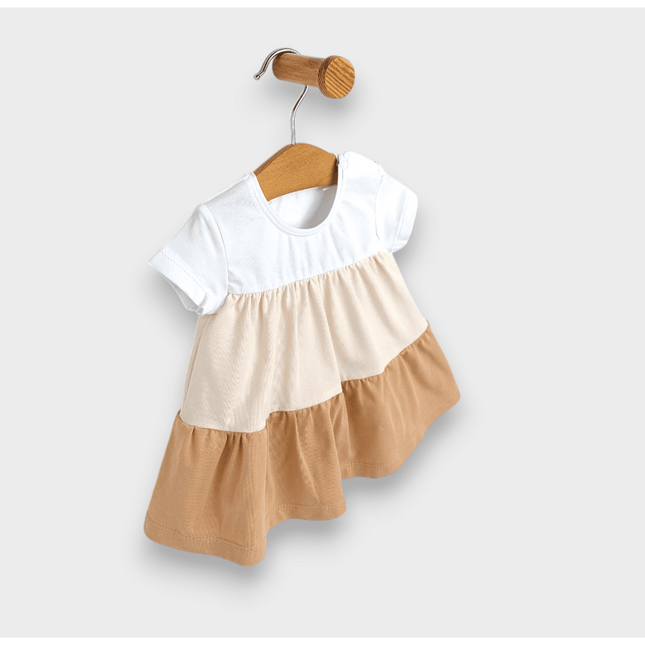 Rainy Бебешка боди-рокля с харбали 56-80 см. бял/екрю/мока