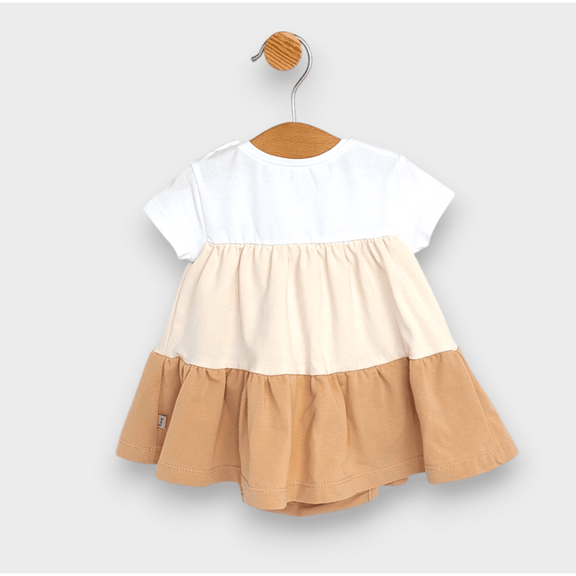 Rainy Бебешка боди-рокля с харбали 56-80 см. бял/екрю/мока