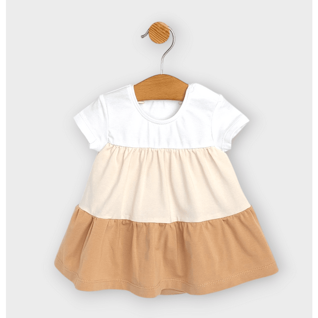 Rainy Бебешка боди-рокля с харбали 56-80 см. бял/екрю/мока