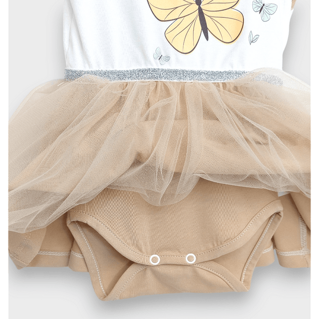 Rainy Бебешка боди-рокля с тюл и диадема 56-80 см. бежов