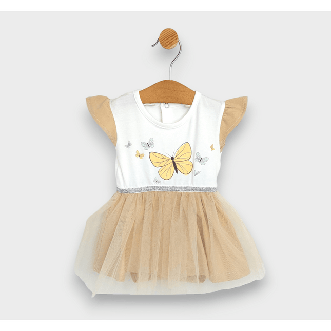 Rainy Бебешка боди-рокля с тюл и диадема 56-80 см. бежов