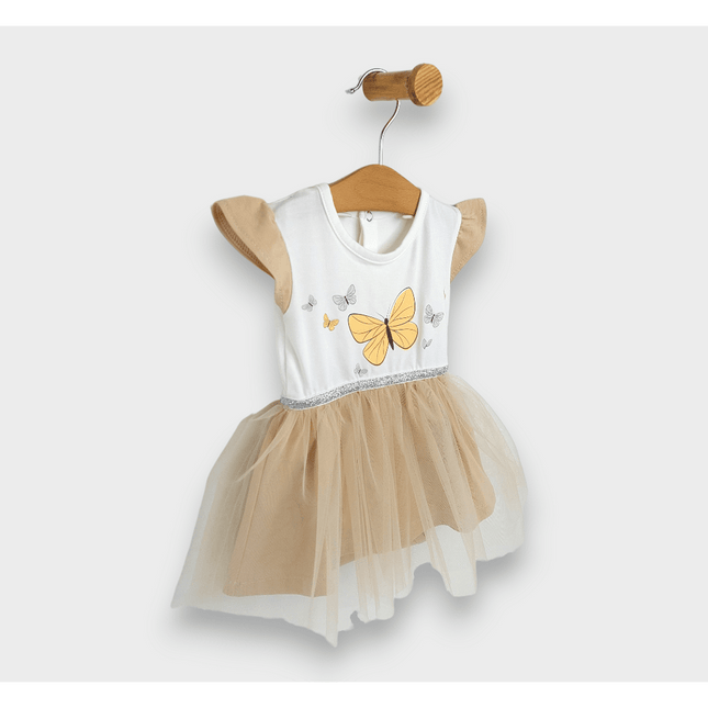 Rainy Бебешка боди-рокля с тюл и диадема 56-80 см. бежов