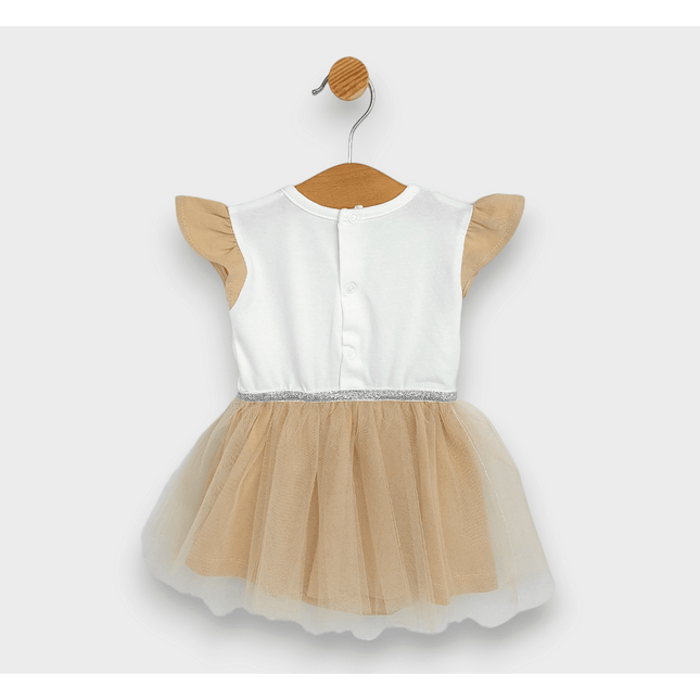 Rainy Бебешка боди-рокля с тюл и диадема 56-80 см. бежов