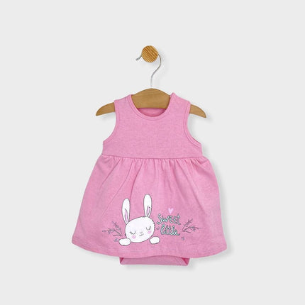 Rainy Бебешка боди-рокля Зайче 56-68 см. светлорозов