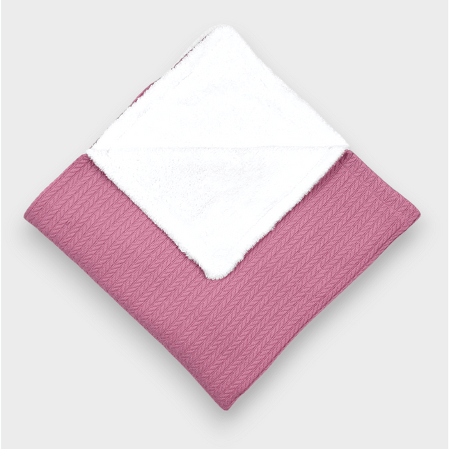 Rainy Бебешка двулицева плетена пелена 85х85 см. пепел от рози